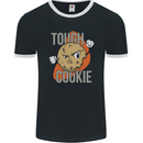 A Tough Cookie Funny MMA Mixed Martial Arts Mens Ringer T-Shirt FotL Black/White