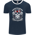 Respect Earned Motorbike Motorcycle Biker Mens Ringer T-Shirt FotL Navy Blue/White