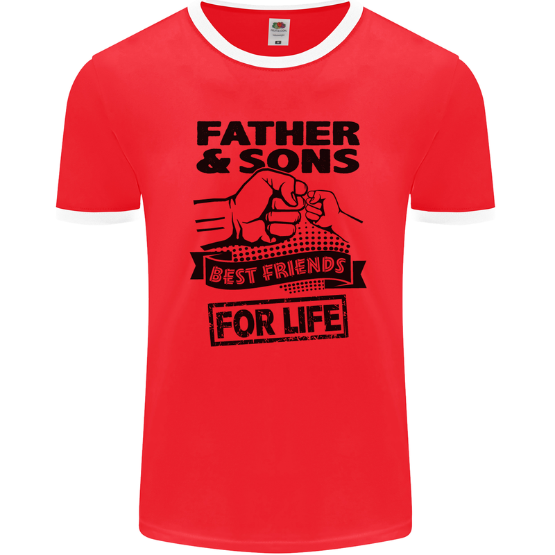 Father & Sons Best Friends for Life Mens Ringer T-Shirt FotL Red/White