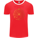 Spiritual Yoga Meditation Peace Mens Ringer T-Shirt FotL Red/White