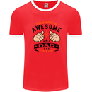This Is What an Awesome Dad Mens White Ringer T-Shirt Red/White