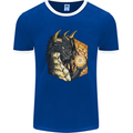 Dragon Dice RPG Role Playing Games Fantasy Mens Ringer T-Shirt FotL Royal Blue/White