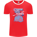 Support Your Local Planet Climate Change Mens Ringer T-Shirt FotL Red/White