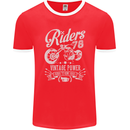 Riders 78 Motorcycle Motorbike Biker Mens Ringer T-Shirt FotL Red/White
