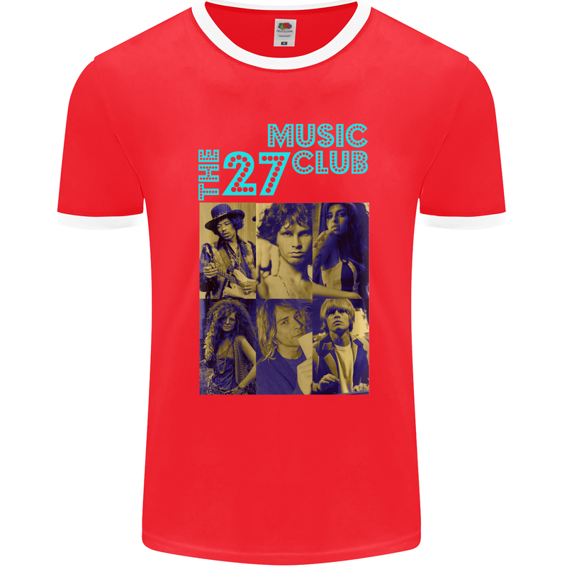 The 27 Music Club Mens Ringer T-Shirt FotL Red/White