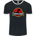 Offline Funny Gamer Gaming Mens Ringer T-Shirt FotL Black/White