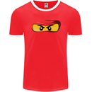 Ninja Eyes Mens Ringer T-Shirt FotL Red/White