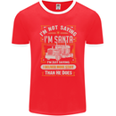 Im Not Santa Delivery Driver Christmas Mens Ringer T-Shirt FotL Red/White