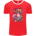 Carnival Its Mardi Gras Mens Ringer T-Shirt FotL Red/White