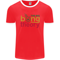 The Big Bong Theory Funny Weed Cannabis Mens Ringer T-Shirt FotL Red/White