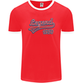 Legend Since 73rd Birthday 1950 Mens Ringer T-Shirt FotL Red/White