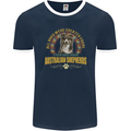 An Australian Shepherd Dog Mens Ringer T-Shirt FotL Navy Blue/White