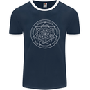Seal of the Seven Archangels Mens Ringer T-Shirt FotL Navy Blue/White