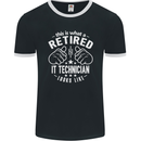 A Retired IT Technician Looks Like Mens Ringer T-Shirt FotL Black/White