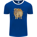 A Leonberger Dog Mens Ringer T-Shirt FotL Royal Blue/White