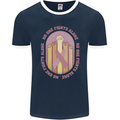 Breast Cancer Awareness Fights Alone Mens Ringer T-Shirt FotL Navy Blue/White