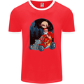 Hot Rod Santa Clause Hotrod Christmas Mens Ringer T-Shirt FotL Red/White