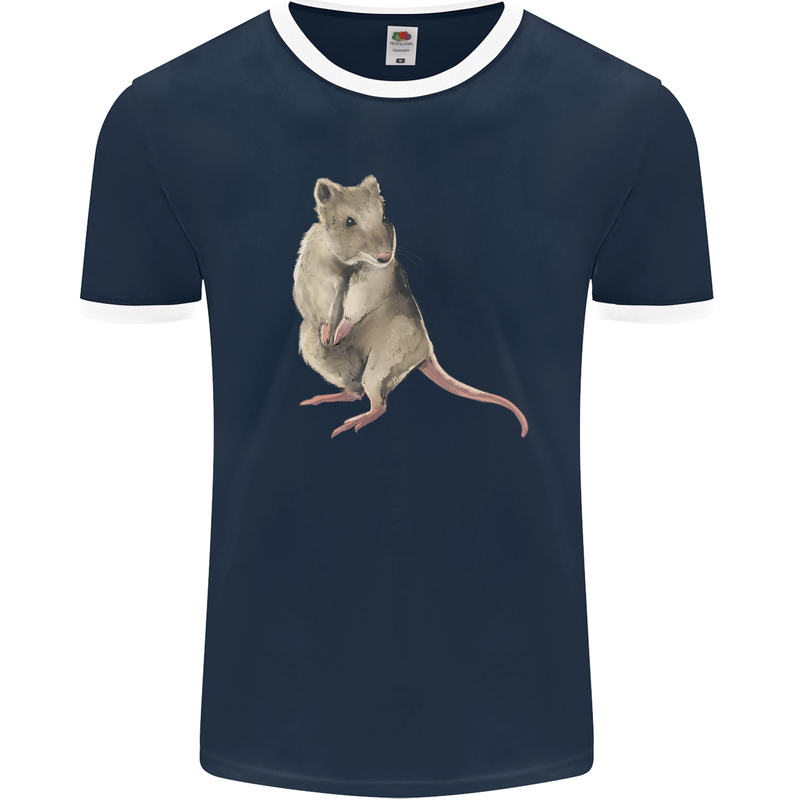 A Potoroo Mens Ringer T-Shirt FotL Navy Blue/White