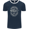 Scuba Diver the Ocean Is Calling Diving Mens Ringer T-Shirt FotL Navy Blue/White