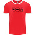 Eat Sleep 4X4 Off Road Roading Car Mens Ringer T-Shirt FotL Red/White