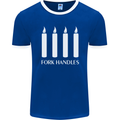 Four Candles Fork Handles Funny Two Ronnies Mens Ringer T-Shirt FotL Royal Blue/White