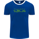 Animals Are Friends Not Food Vegan Mens Ringer T-Shirt FotL Royal Blue/White
