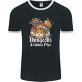 Dungeons and Guinea Pig Role Playing Game Mens Ringer T-Shirt FotL Black/White