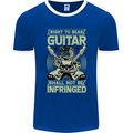 Right To Bear Guitar Rock n Roll Music Mens Ringer T-Shirt FotL Royal Blue/White