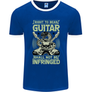 Right To Bear Guitar Rock n Roll Music Mens Ringer T-Shirt FotL Royal Blue/White