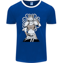 A Female Viking Shield Maiden Warrior Mens Ringer T-Shirt FotL Royal Blue/White