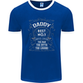 Father's Day No 1 Daddy Man Myth Legend Mens Ringer T-Shirt FotL Royal Blue/White