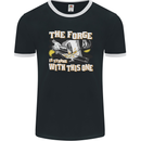 The Forge is Strong With This One Blacksmith Mens Ringer T-Shirt FotL Black/White