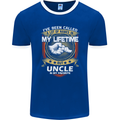 Uncle Is My Favourite Funny Fathers Day Mens Ringer T-Shirt FotL Royal Blue/White
