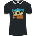 My Favourite Child Gave Me This Fathers Day Mens Ringer T-Shirt FotL Black/White