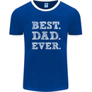 Best Dad Ever Fathers Day Present Gift Mens Ringer T-Shirt FotL Royal Blue/White