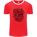 Rock and Roll Music Mens Ringer T-Shirt Red/White
