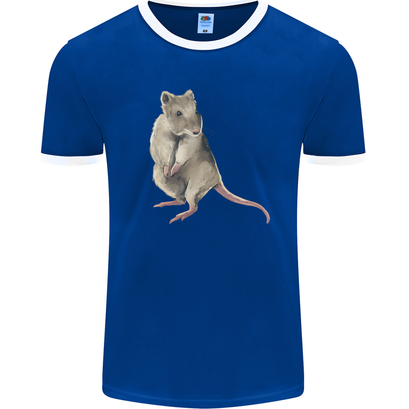 A Potoroo Mens Ringer T-Shirt FotL Royal Blue/White