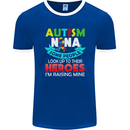 Autism Nana Grandparents Autistic ASD Mens Ringer T-Shirt FotL Royal Blue/White