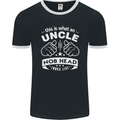 An Uncle Nob Head Looks Like Uncle's Day Mens Ringer T-Shirt FotL Black/White