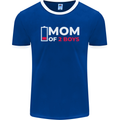 Mom of 2 Boys Funny Mother's Day Mens Ringer T-Shirt FotL Royal Blue/White