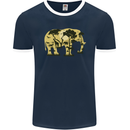 Elephant Ecology Animal Mens Ringer T-Shirt FotL Navy Blue/White