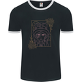 Virgo Steampunk Zodiac Star Sign Astrological Mens Ringer T-Shirt FotL Black/White