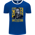 MLK Martin Luther King Black Lives Matter Mens Ringer T-Shirt FotL Royal Blue/White
