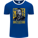 MLK Martin Luther King Black Lives Matter Mens Ringer T-Shirt FotL Royal Blue/White
