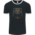 A Fantasy SCI-FI Grizzly Bear of the Future Mens Ringer T-Shirt FotL Black/White