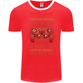 Every Now & Then I Leave My Room Gamer Mens Ringer T-Shirt FotL Red/White