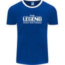 The Legend has Retired Retirement Funny Mens Ringer T-Shirt FotL Royal Blue/White