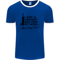 A Cricket Bat for My Wife Best Swap Ever! Mens Ringer T-Shirt FotL Royal Blue/White