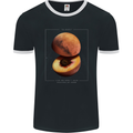 To Mars Peaches Space Planets Cosmos Mens Ringer T-Shirt FotL Black/White