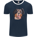 Bernese Mountain Dog Mens Ringer T-Shirt FotL Navy Blue/White